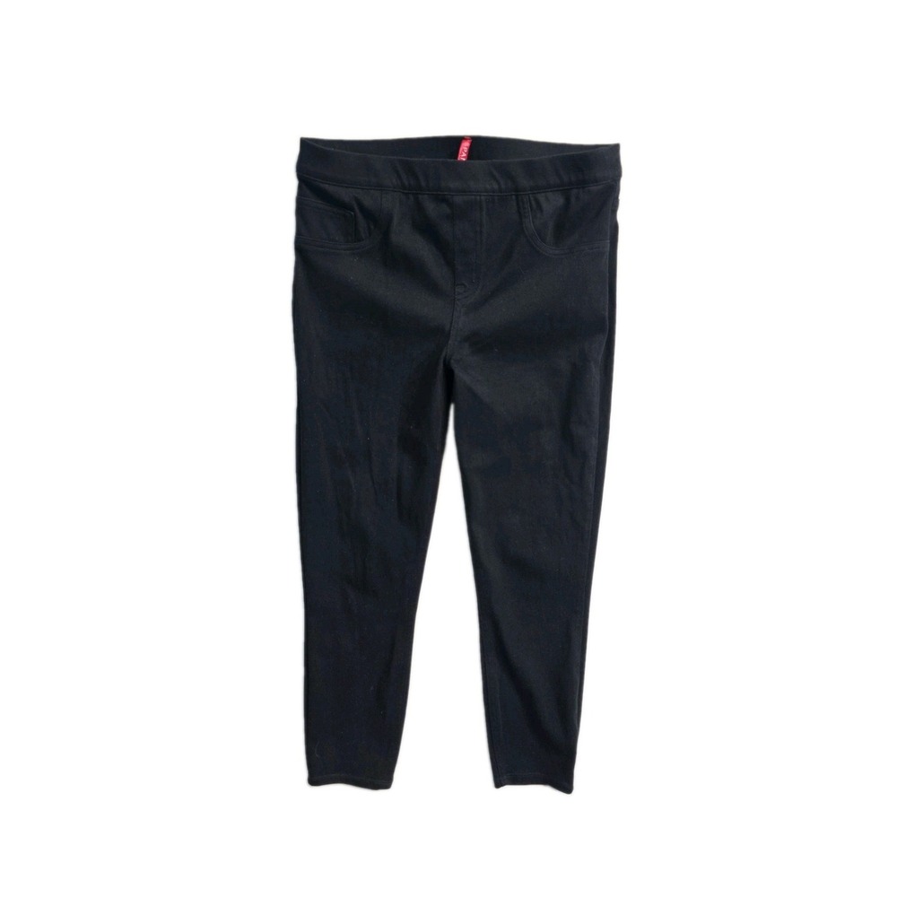 Spanx  Women's Pull On Jeans  Large Black  Stretch